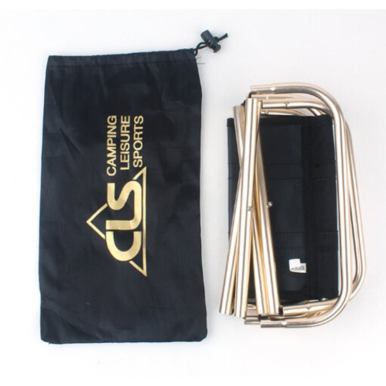 CLS Outdoor Portable Aluminum Alloy Fishing Barbecue Folding Stool, Size: 24.8*22.5*27cm, CLS Folding Stool(Black)