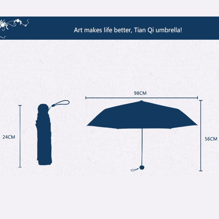Creative Fresh Style Three Fold Silver Tape Anti Ultraviolet Sunshade Umbrella, OG3884A, OG3884B