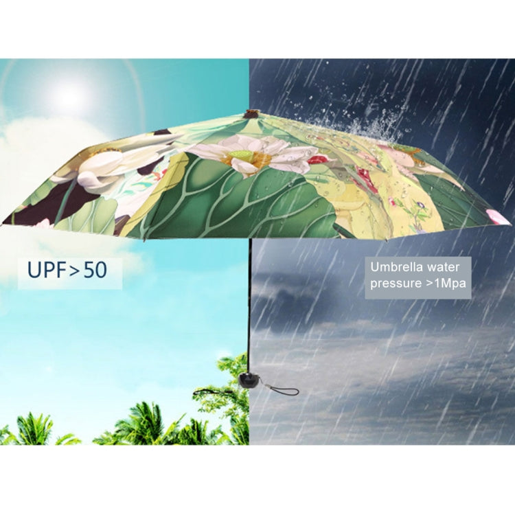 Creative Fresh Style Three Fold Silver Tape Anti Ultraviolet Sunshade Umbrella, OG3884A, OG3884B