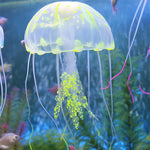 Aquarium Articles Decoration Silicone Simulation Fluorescent Sucker Jellyfish, Size: 5*17cm, 5cm