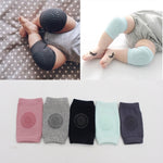 One Pair Anti-slip Children Baby Crawling Walking Knee Guard Elbow Guard Protecting Pads, 12*9CM (Black), 12*9CM (Pink), 12*9CM (Green), 12*9CM (Grey), 12*9CM (Blue), 12*9CM (Light Grey)