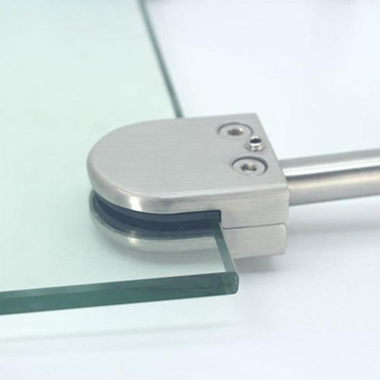 201 Stainless Steel Glass Fish Mouth Support Rod Fixing Clip with 14x80mm Rod, Specification: L, L, with 14x80mm Rod