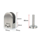 201 Stainless Steel Glass Fish Mouth Support Rod Fixing Clip with 14x80mm Rod, Specification: XL, XL, with 14x80mm Rod