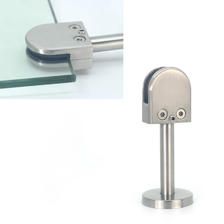 201 Stainless Steel Glass Fish Mouth Support Rod Fixing Clip with 14x40mm Rod, Specification: S, S, with 14x40mm Rod