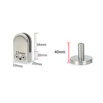 201 Stainless Steel Glass Fish Mouth Support Rod Fixing Clip with 14x40mm Rod, Specification: S, S, with 14x40mm Rod