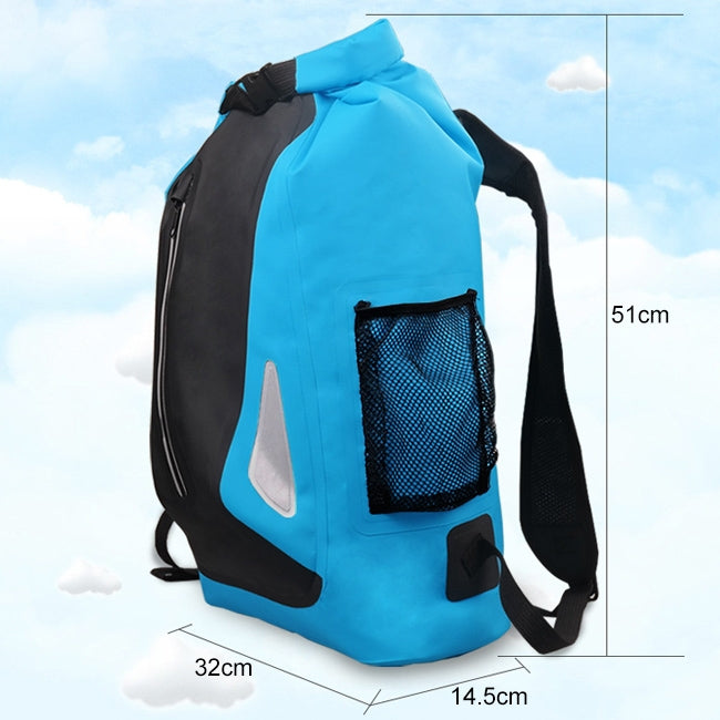 Outdoor Waterproof Dry Dual Shoulder Strap Bag Dry Sack PVC Barrel Bag, Capacity: 25L