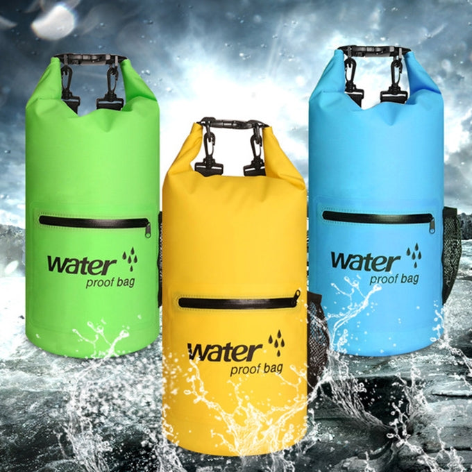 Outdoor Waterproof Dry Dual Shoulder Strap Bag Dry Sack PVC Barrel Bag, Capacity: 10L, 10L