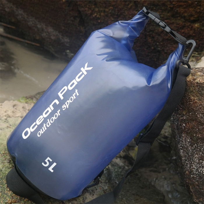 Outdoor Waterproof Single Shoulder Dry Bag Dry Sack PVC Barrel Bag, Capacity: 5L, 5L