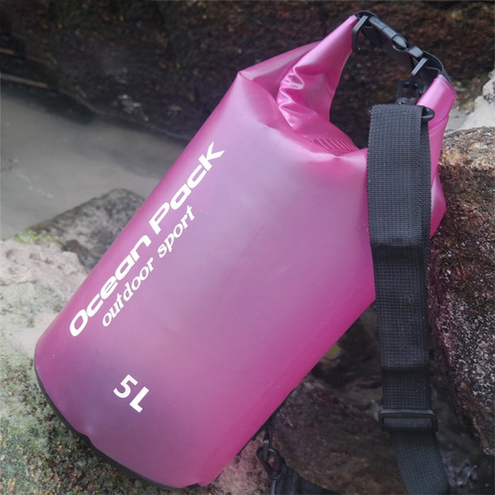 Outdoor Waterproof Single Shoulder Dry Bag Dry Sack PVC Barrel Bag, Capacity: 5L, 5L