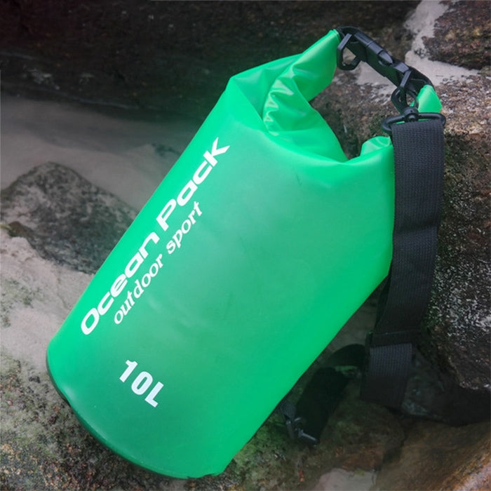 Outdoor Waterproof Single Shoulder Dry Bag Dry Sack PVC Barrel Bag, Capacity: 10L, 10L
