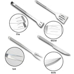 10 in 1 Outdoor Tableware Set Camping Barbecue Tableware Picnic Tool Set with Thermometer, 10 in 1, with Thermometer