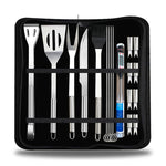 18 in 1 Outdoor Tableware Set Camping Barbecue Tableware Picnic Tool Set with Thermometer, 18 in 1, with Thermometer