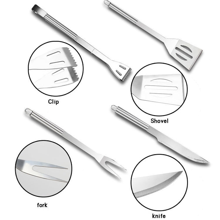 5 in 1 Outdoor Tableware Set Camping Barbecue Tableware Picnic Tool Set, 5 in 1