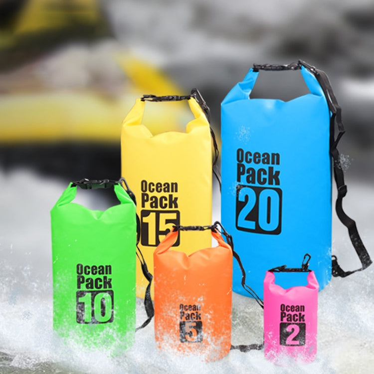 Outdoor Waterproof Bag Dry Sack PVC Barrel Bag, Capacity: 2L, Capacity: 2L (Dark Blue), Capacity: 2L (Orange), Capacity: 2L (Green), Capacity: 2L (Yellow)