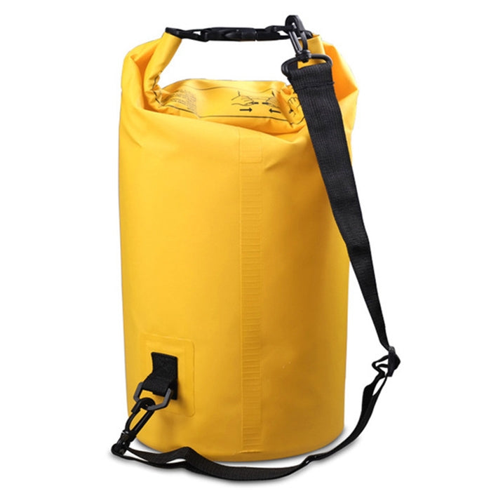 Outdoor Waterproof Single Shoulder Bag Dry Sack PVC Barrel Bag, Capacity: 5L, Capacity: 5L (Black), Capacity: 5L (Dark Blue), Capacity: 5L (Orange), Capacity: 5L (Pink), Capacity: 5L (Green), Capacity: 5L (Sky Blue), Capacity: 5L (Yellow)