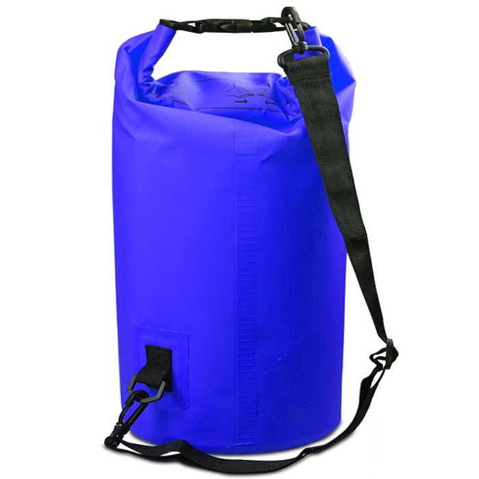 Outdoor Waterproof Single Shoulder Bag Dry Sack PVC Barrel Bag, Capacity: 15L, Capacity: 15L (Black), Capacity: 15L (Dark Blue), Capacity: 15L (Orange), Capacity: 15L (Pink), Capacity: 15L (Green), Capacity: 15L (Sky Blue), Capacity: 15L (Yellow)