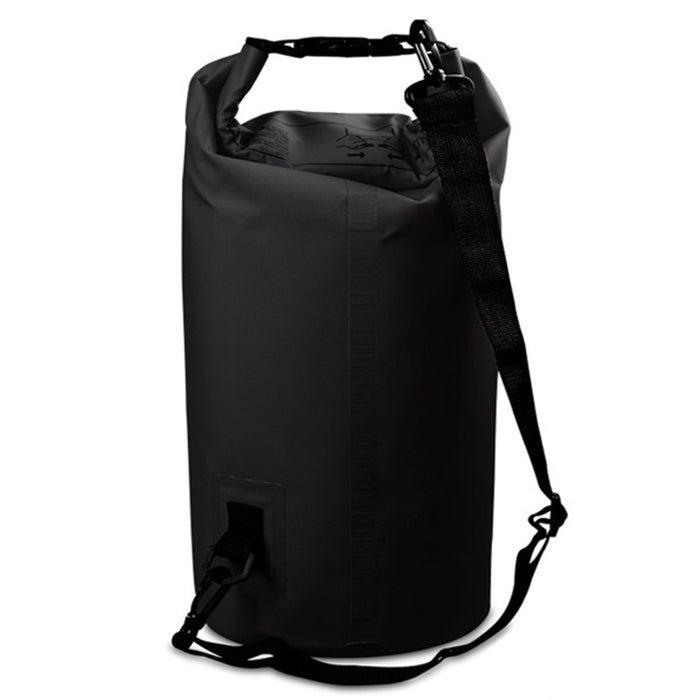 Outdoor Waterproof Double Shoulder Bag Dry Sack PVC Barrel Bag, Capacity: 20L, Capacity: 20L (Black), Capacity: 20L (Dark Blue), Capacity: 20L (Orange), Capacity: 20L (Pink), Capacity: 20L (Green), Capacity: 20L (Sky Blue), Capacity: 20L (Yellow)
