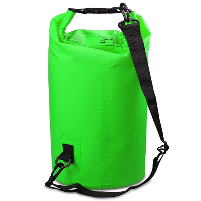 Outdoor Waterproof Double Shoulder Bag Dry Sack PVC Barrel Bag, Capacity: 30L, Capacity: 30L (Green), Capacity: 30L (Sky Blue), Capacity: 30L (Yellow), Capacity: 30L (Black), Capacity: 30L (Dark Blue), Capacity: 30L (Orange), Capacity: 30L (Pink)