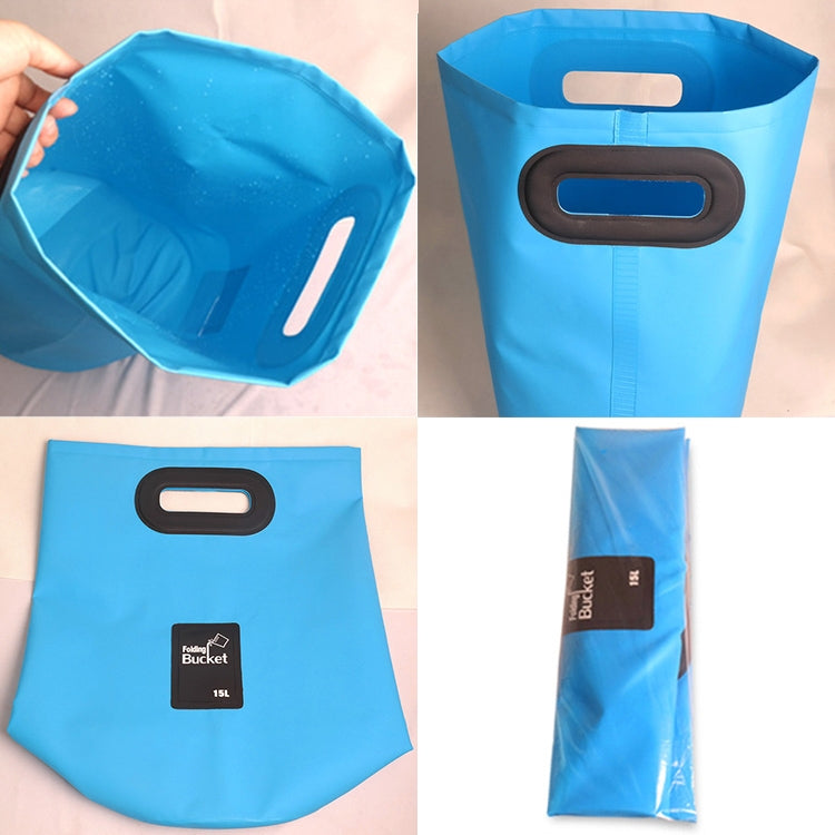 Outdoor Portable Folding Sink PVC Collapsible Bucket, Capacity: 15L, 15L Black, 15L Dark Blue, 15L Orange, 15L Green, 15L Rose Red, 15L Sky Blue, 15L Yellow