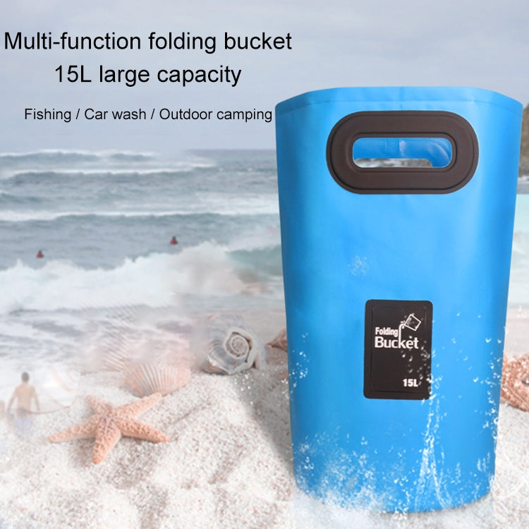 Outdoor Portable Folding Sink PVC Collapsible Bucket, Capacity: 15L, 15L Black, 15L Dark Blue, 15L Orange, 15L Green, 15L Rose Red, 15L Sky Blue, 15L Yellow
