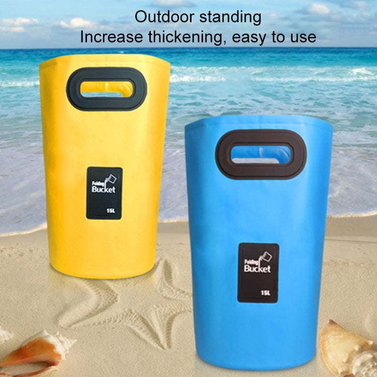 Outdoor Portable Folding Sink PVC Collapsible Bucket, Capacity: 15L, 15L Black, 15L Dark Blue, 15L Orange, 15L Green, 15L Rose Red, 15L Sky Blue, 15L Yellow