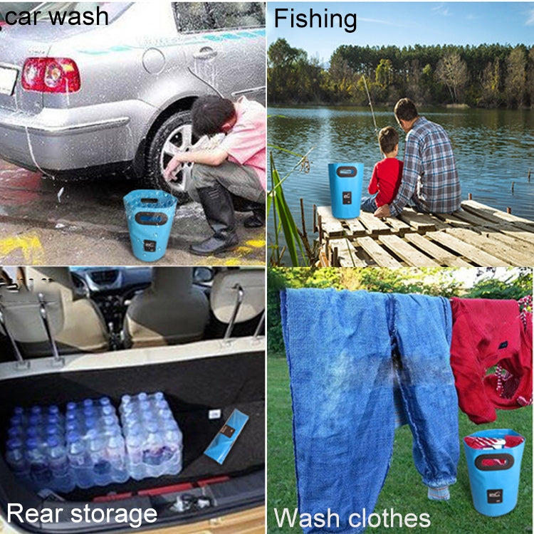 Outdoor Portable Folding Sink PVC Collapsible Bucket, Capacity: 15L, 15L Black, 15L Dark Blue, 15L Orange, 15L Green, 15L Rose Red, 15L Sky Blue, 15L Yellow