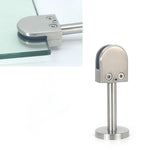 201 Stainless Steel Glass Fish Mouth Support Rod Fixing Clip with 14x100mm Rod, Specification: M, M, with 14x100mm Rod