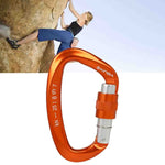 XINDA XD-Q9628 Professional Climbing D-shaped Master Lock Carabiner Safety Buckle Outdoor Climbing Equipment Supplies, XD-Q9628 (Black), XD-Q9628 (Orange), XD-Q9628 (Blue)