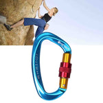 XINDA XD-Q9628 Professional Climbing D-shaped Master Lock Carabiner Safety Buckle Outdoor Climbing Equipment Supplies, XD-Q9628 (Black), XD-Q9628 (Orange), XD-Q9628 (Blue)