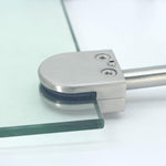 304 Stainless Steel Glass Fish Mouth Support Rod Fixing Clip with 14x100mm Rod, Specification: XL, XL, with 14x100mm Rod