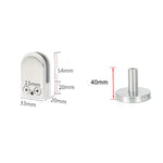 304 Stainless Steel Glass Fish Mouth Support Rod Fixing Clip with 14x40mm Rod, Specification: S, S, with 14x40mm Rod