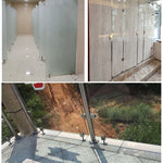 304 Stainless Steel Glass Fish Mouth Support Rod Fixing Clip with 14x40mm Rod, Specification: S, S, with 14x40mm Rod