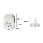 304 Stainless Steel Glass Fish Mouth Support Rod Fixing Clip with 14x40mm Rod, Specification: M, M, with 14x40mm Rod