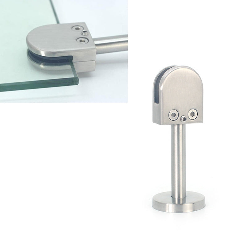 304 Stainless Steel Glass Fish Mouth Support Rod Fixing Clip with 14x60mm Rod, Specification: M, M, with 14x60mm Rod