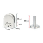 304 Stainless Steel Glass Fish Mouth Support Rod Fixing Clip with 14x60mm Rod, Specification: M, M, with 14x60mm Rod