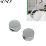 10 PCS Circular Glass Mirror Holder Buckle Fixing Accessories with Screw & Rubber Plug, Circular, with Screw & Rubber Plug