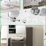 10 PCS Circular Glass Mirror Holder Buckle Fixing Accessories with Screw & Rubber Plug, Circular, with Screw & Rubber Plug