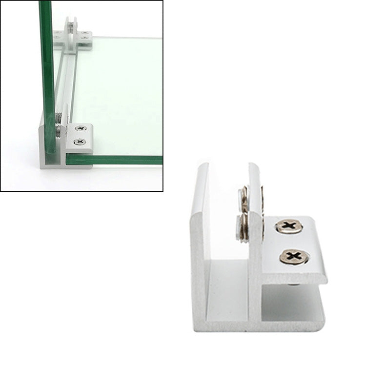 Aluminum Alloy Glass Combination Clamp Cabinet Partition Fixing Clip, 90 degrees Cliped 8-10mm, 90 degrees Cliped 8-10mm