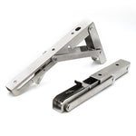 2 PCS 10 inch Billy Wall-mounted Foldable Stainless Steel Spring Storage Shelf for Dining Table, 10 inch