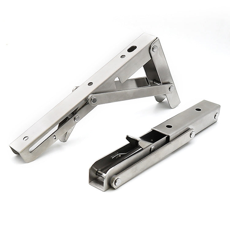 2 PCS 10 inch Billy Wall-mounted Foldable Stainless Steel Spring Storage Shelf for Dining Table, 10 inch