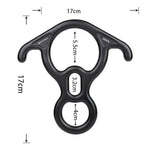 XINDA XD8602 Climbing Rescue Figure 8 Descender with Bent-ear Rappelling Gear Belay Device