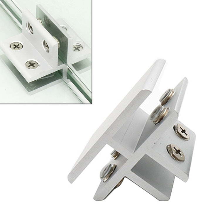 Aluminum Alloy Glass Combination Clamp Cabinet Partition Fixing Clip, T-type Cliped 10-12mm, T-type Cliped 10-12mm