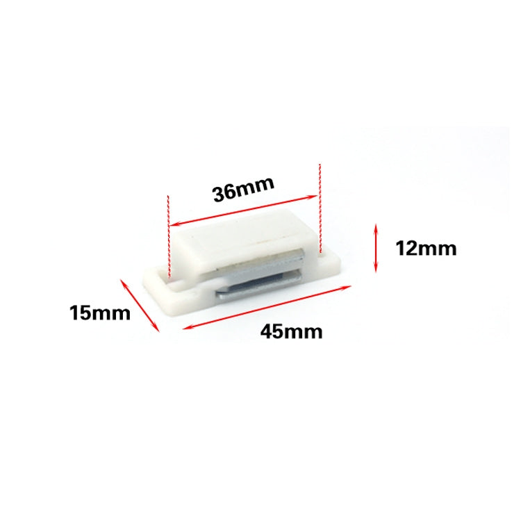 50 PCS Plastic Strong Magnetic Cupboard Door Suction Wardrobe Bookcase Home Accessories, Size: S, S