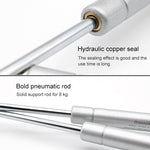 Rubber Head Cabinet Gas Holder Hydraulic Rod Buffer Telescopic Strut, 10 inch 80N (8kg), Rubber Head, 10 inch 80N (8kg)