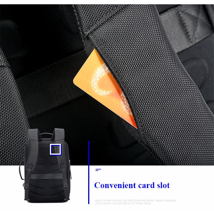 Bopai 751-006551 Large Capacity Business Casual Breathable Laptop Backpack with External USB Interface, Size: 30 x 12 x 44cm, 751-006551