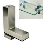 3-24mm F Type Brushed Zinc Alloy Fixed Clip Glass Wood Layer Board Bracket, 3-24mm Brushed