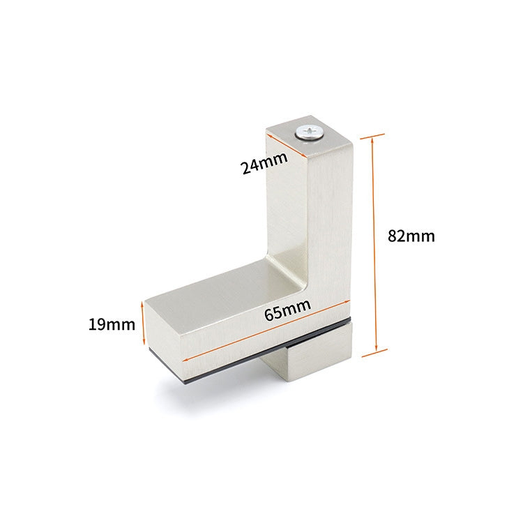 3-24mm F Type Brushed Zinc Alloy Fixed Clip Glass Wood Layer Board Bracket, 3-24mm Brushed