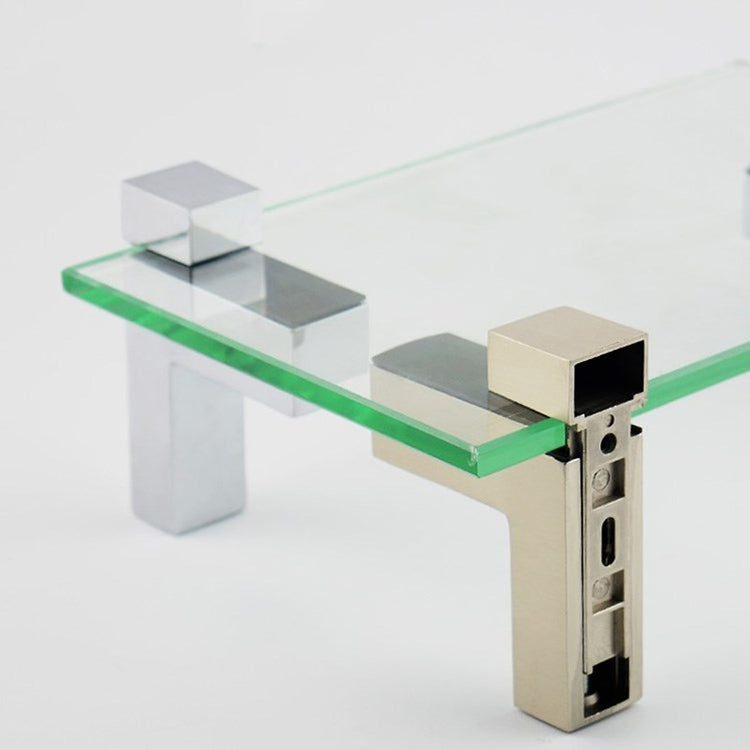 3-24mm F Type Brushed Zinc Alloy Fixed Clip Glass Wood Layer Board Bracket, 3-24mm Brushed