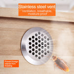 10pcs Bevel Surface 53mm Cabinet Round Air Vent Stainless Steel Louvered Grille Cover Vents with Little Holes, 53mm Bevel