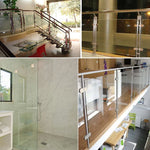 15-20mm Flat Bottom Matte Polished  304 Stainless Steel Fixed Clip Railing Glass Wood Layer Board Clamp Bracket, 15-20mm, Flat Bottom, 304 Stainless Steel